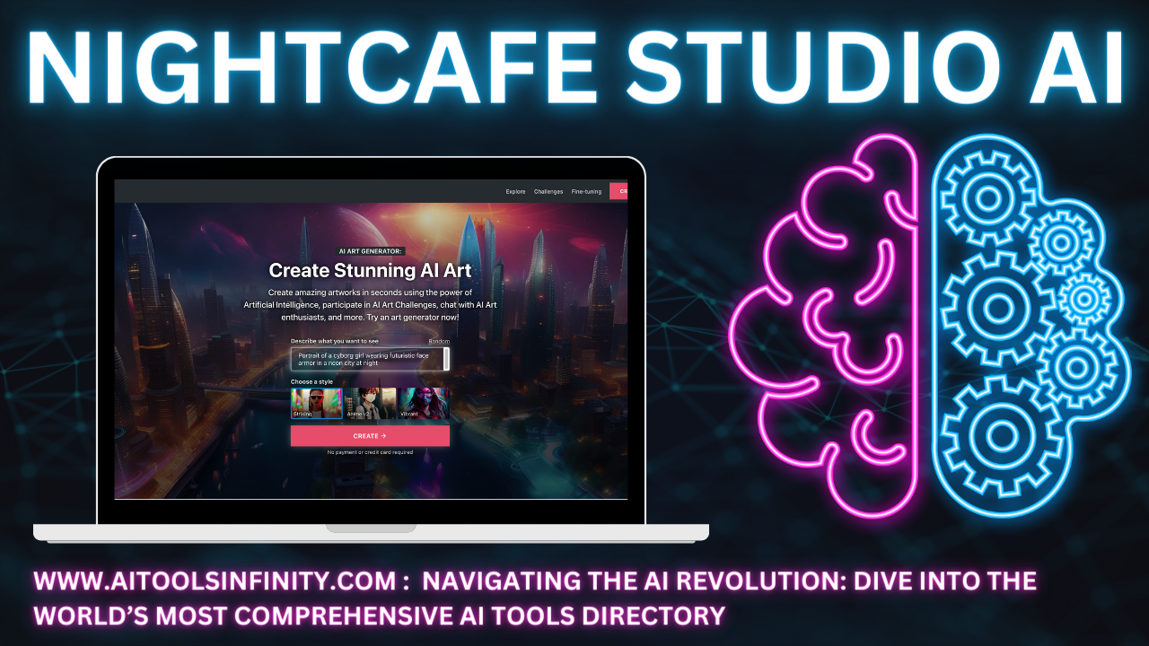 "Image: Explore AI-Art Generation with NightCafe Studio - Create, Share, and Connect with Artists Worldwide. Unleash your creativity and join a global community of artists in experimenting, creating, and sharing beautiful artworks effortlessly."