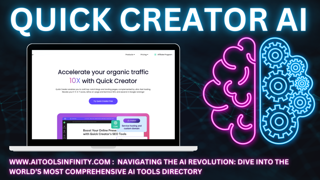 "Image: Quick Creator - Empower Your Creativity with a Revolutionary Content Creation Tool. Seamlessly blend technology and usability to customize SEO-optimized content for your blog or landing page and boost your online presence."