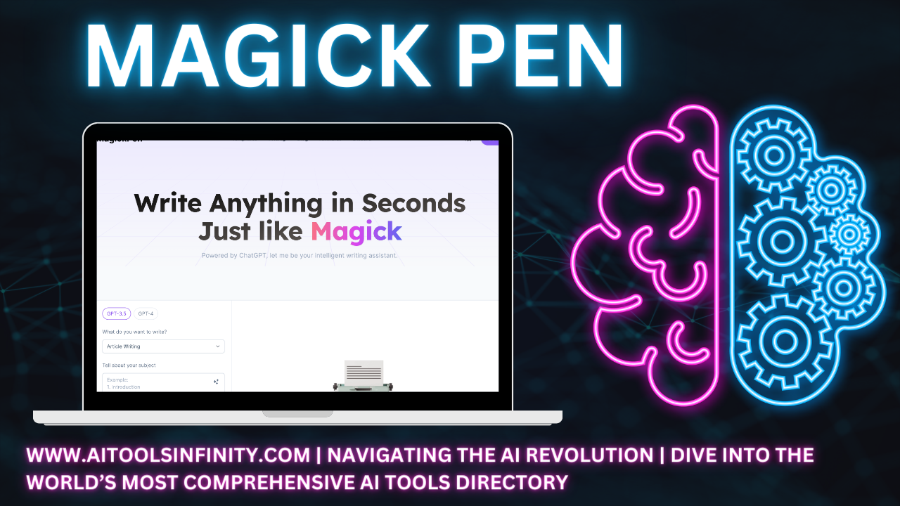 Presenting MagickPen, the perfect AI-powered writing assistant that makes creating quality content a breeze. Perfect for bloggers, students, and professionals, it guarantees an elevated writing experience. Discover the magic of efficient writing with MagickPen today!