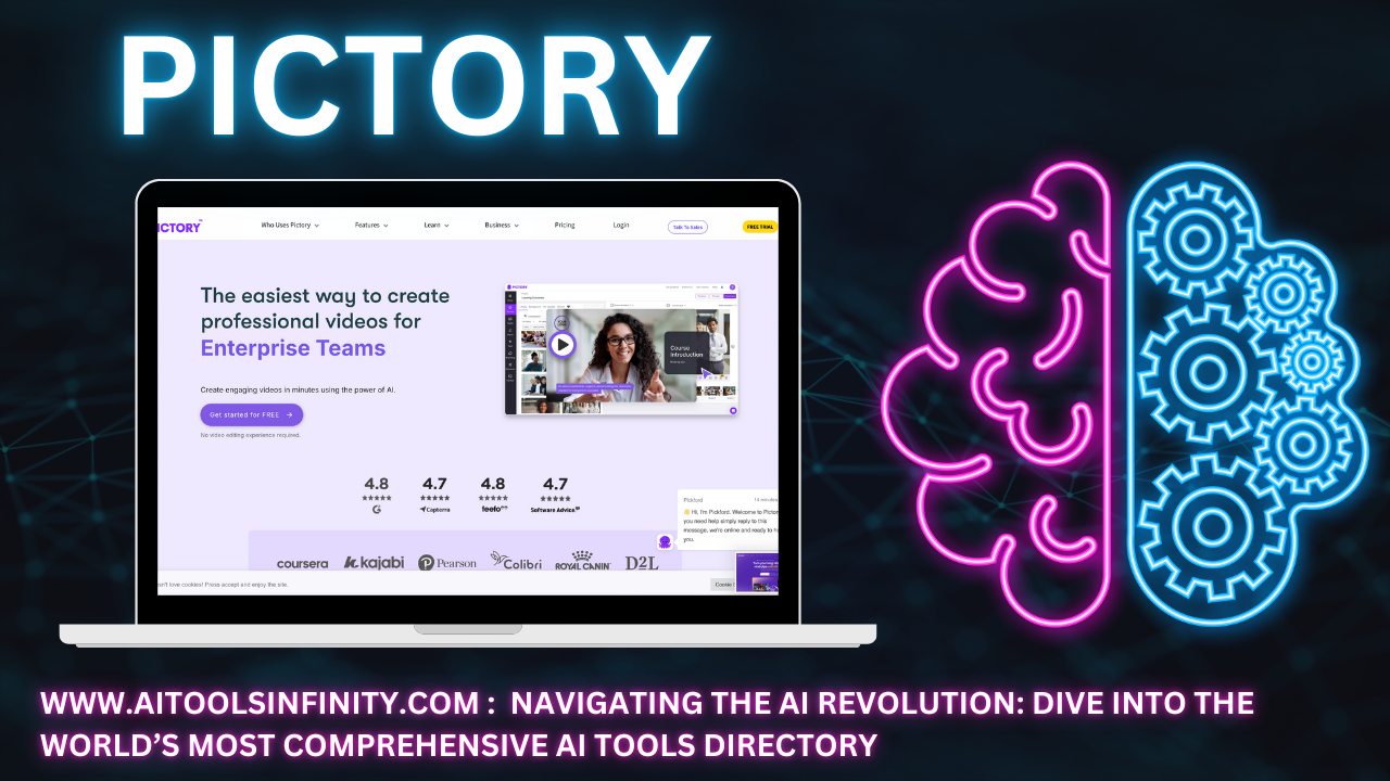 AI-powered video creation tool, Pictory, simplifies video production by converting text into engaging videos, adding captions, and automating editing for faster content creation.